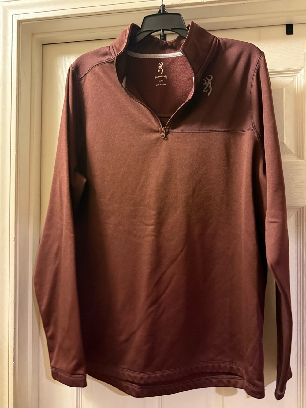 Browning Men's Burgundy Quarter-Zip Performance Pullover